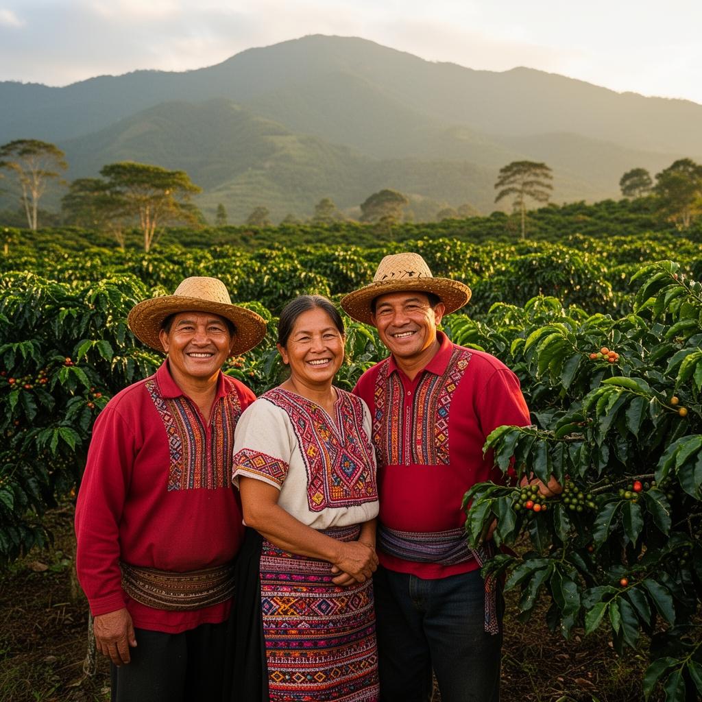 Colombian coffee-farming family