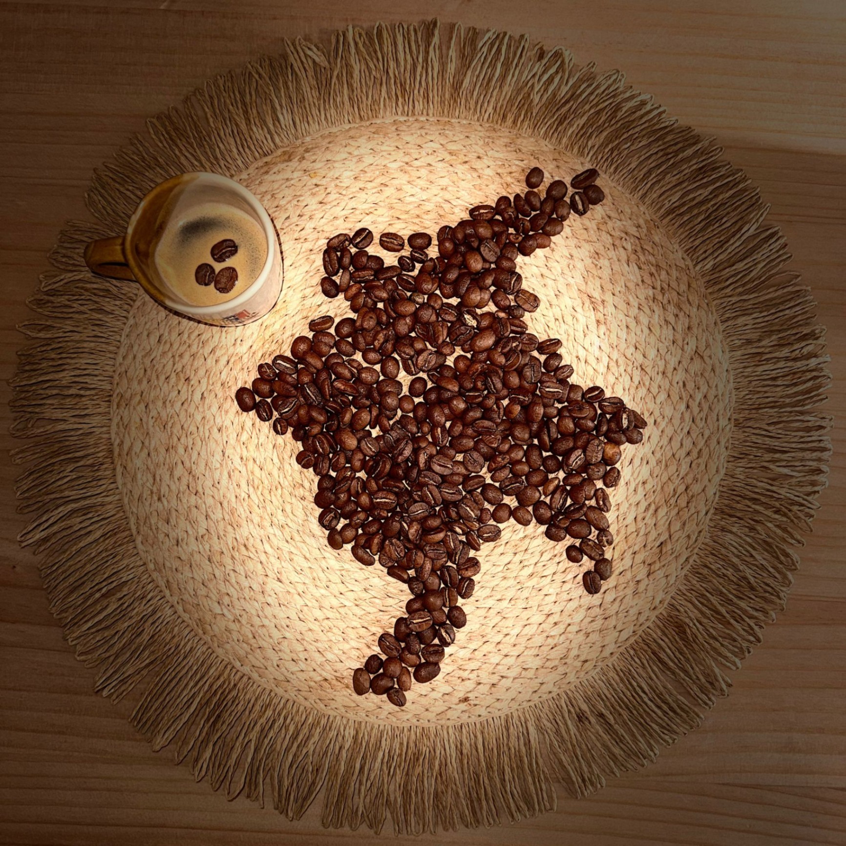Freshly brewed coffee
